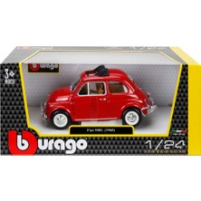 Burago 1/24 Ölçek Fiat 500L 1968 Model Klasik Araba