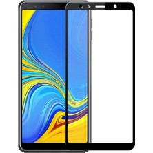 Ehr. Samsung Galaxy A9 2018 5D Full Nano Ekran Koruyucu Cam Siyah + Şeffaf Silikon Kılıf