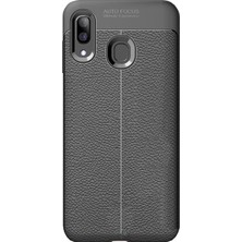 Microcase Samsung Galaxy A20 Leather Tpu Silikon Kılıf