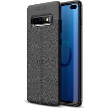 Microcase Samsung Galaxy S10 Plus Leather Tpu Silikon Kılıf