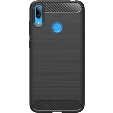 Microcase Huawei Y7 2019 Brushed Carbon Fiber Silikon Kılıf