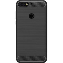 Microcase Huawei Y7 Pro 2018 Brushed Carbon Fiber Silikon Kılıf