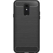 Microcase LG Q7 Prime - LG Q7 Bts Edition Brushed Carbon Fiber Silikon Kılıf