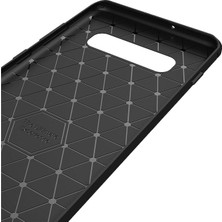 Microcase Samsung Galaxy S10 Plus Brushed Carbon Fiber Silikon Kılıf