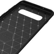 Microcase Samsung Galaxy S10 Brushed Carbon Fiber Silikon Kılıf