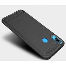 Microcase Huawei Y7 Prime 2019 Brushed Carbon Fiber Silikon Kılıf