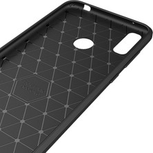 Microcase Huawei Y7 Prime 2019 Brushed Carbon Fiber Silikon Kılıf