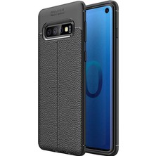 Microcase Samsung Galaxy S10 Leather Tpu Silikon Kılıf