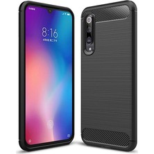 Microcase Xiaomi Mi 9 Brushed Carbon Fiber Silikon Kılıf