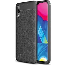 Microcase Samsung Galaxy M10 Leather Tpu Silikon Kılıf