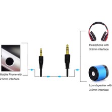 Microcase 2.5 mm To 3.5 mm Aux, Kulaklık Bağlantı Kablosu 1 mt Siyah - Model No : AL2307