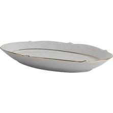 Porland Porselen Queen Altın Yaldız 30 Cm Kayık Tabak