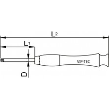 Vip-Tec Mikro Torx Uçlu Tornavida T7 X 40 Mm