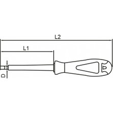 Vip-Tec 1000V İzoleli Düz Uçlu Tornavida 6,5X150Mm