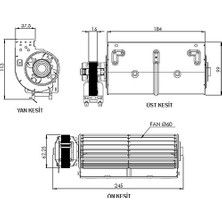 AIRCOL AKS 680-180 Tanjansiyel Radyal Fan  180 mm Genişilk 140 m³/h