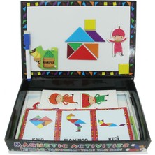 Laço Manyetik Aktiviteler Tangram Puzzle Yazı Tahtası