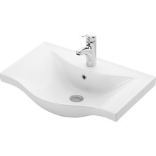 Piramit Seramik 65 cm Etejerli Lavabo