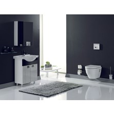 Piramit Seramik 65 cm Etejerli Lavabo