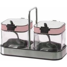 Emsan Plaza 2'Li Kaşıklı Baharat Seti Babypink
