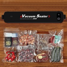 Vacuum Sealer Ev Tipi Vakum Ve Mühürleme Makinesi +10 Adet + 5 Metre Rulo Vakum Poşeti