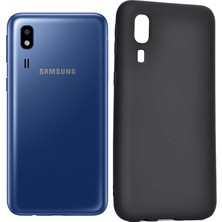 Case 4U Samsung Galaxy A2 Core Kılıf Klasik Mat Renkli Yumuşak Premier Silikon Siyah