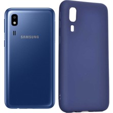 Case 4U Samsung Galaxy A2 Core Kılıf Klasik Mat Renkli Yumuşak Premier Silikon Lacivert