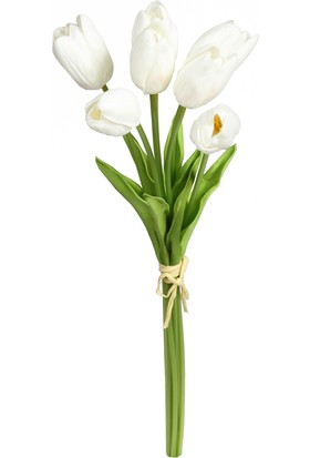 Kuk Yapay Çiçek Lale Demet Beyaz