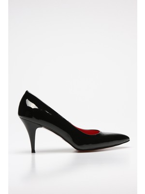 Rovigo Plus Siyah Rugan Kadın Klasik Ayakkabı