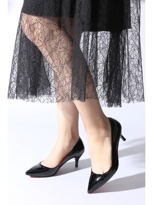 Rovigo Plus Siyah Rugan Kadın Klasik Ayakkabı