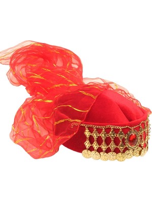 Gelince Alışveriş Pullu Fes- Kırmızı