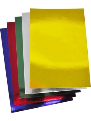 Rubenis 50X70 Cm. Aynalı Metalik Karton 5 Renk 10 Adet