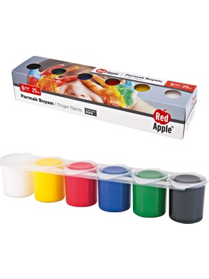 Red Apple  Parmak Boyası Sıralı 6 Renk 6X25 Ml. Rp-6