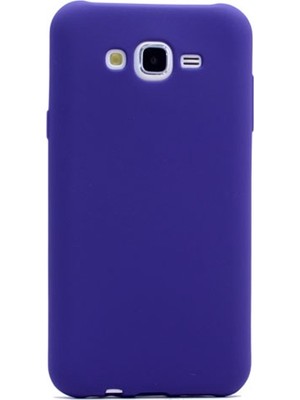 Case Street Samsung Galaxy J7 Core Kılıf Premier Silikon Kılıf+Nano Glass Koruyucu Mor