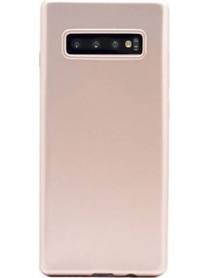 Case Street Samsung Galaxy S10 Kılıf Premier Silikon Esnek Koruma+Nano Glass Gold