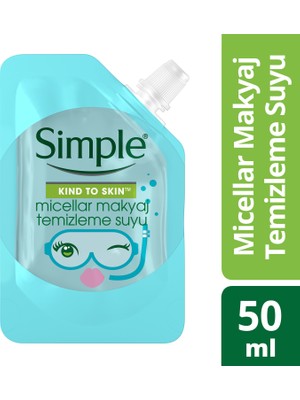 Simple Kind To Skin Mini Micellar Makyaj Temizleme Suyu 50 Ml - Seyahat Boyu