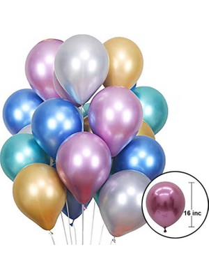 Elite Balon Krom Parlak Mirror Karışık Renk 30 cm * 40 cm 10 Adet