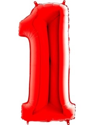 Partici ​ 1 Rakam Folyo Balon Kırmızı 100 cm