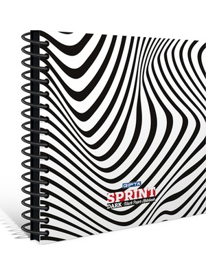 Gıpta Dark Sprint Spiralli Ofset Plastik Kapak Defter 21X22 50 Yp Çizgisiz