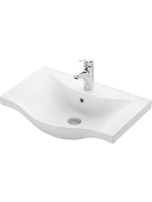 Piramit Seramik 65 cm Etejerli Lavabo