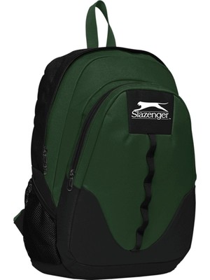 Slazenger İki Bölmeli Siyah-Haki Yeşil Sırt Çantası