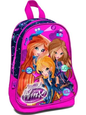 Winx Club Anaokulu Çantası 23x32x15 cm Simli Desenli Kız Çocuk İçin Yaygan 63260