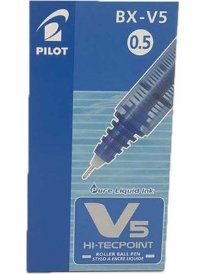 Pilot V5 Hi-Tecpoint Mavi 12Li Kutu Bx-V5-L-E