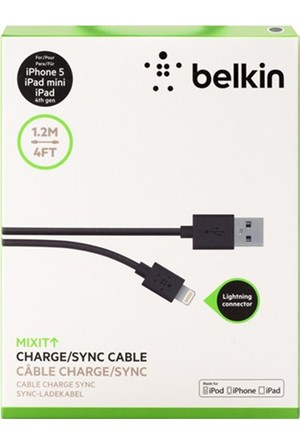 Belkin Belkin Cable de Lightning a USB para iPhone y Ipad 1,2m blanco 