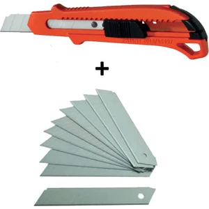 Rox Metal Gövde Maket Bıçağı + Yedek Maket Bıçağı 10 Adet Set