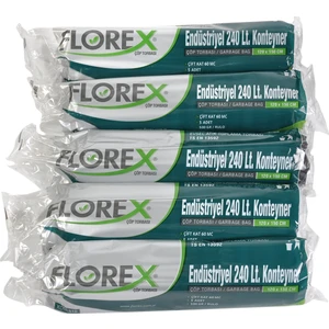 Endüstriyel 240Lt Konteyner Siyah Çöp Torbası 120x150 cm 5 Rulo