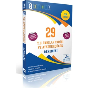 Paraf Yayınları LGS 8. Sınıf 29 T.C. İnkılap Tarihi ve Atatürkçülük Denemesi