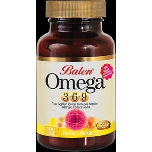 Omega 3,6,9 Yağ Asitlerini İçeren Yumuşak Kapsül 1585 Mg 100 Kapsül