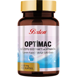 Optimac Gözotu Ekstraktı Ve Vitamin İçeren Kapsül Takviye Edici Gıda 630 Mg 60 Kapsül