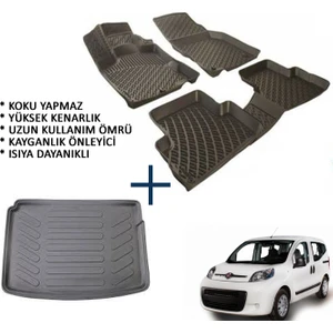 Fiat Fiorino 3D Havuzlu Oto Paspas Ve 3D Bagaj Havuzu (2008 Ve Üzeri)