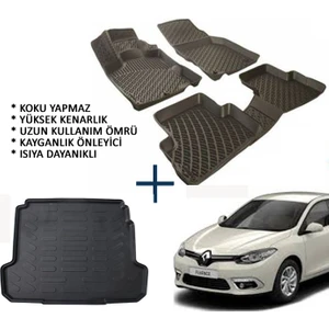 Renault Fluence 3D Havuzlu Oto Paspas Ve Bagaj Havuzu (2009 Ve Üzeri)